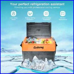 58 Qt. Car Refrigerator Portable RV Freezer, Dual Zone, Orange