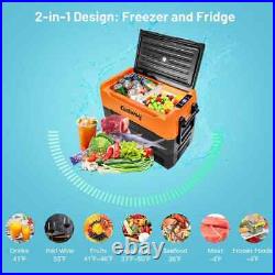 58 Qt. Car Refrigerator Portable RV Freezer, Dual Zone, Orange