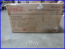 60 qt Metal Coca-Cola Cooler Ice Cold FREE SHIPPING