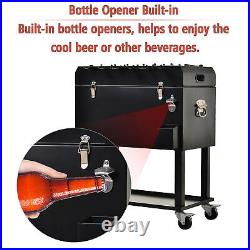 65L Patio Cooler Ice Chest with Foosball Table Top Portable Poolside Party Bar