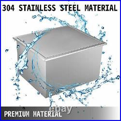 66QT Outdoor Drop-in Ice Chest Cooler 304 Stainless Steel Patio Ice Beer Bin Box
