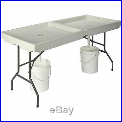 71in. X 31in. Outdoor Foldable Ice Party Bar Cooler Sink Drainage Tailgate Table