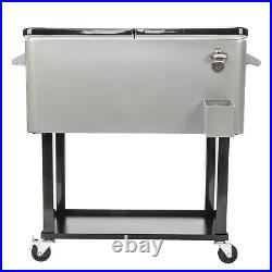 80QT Iron Spray Cooler with Shelf 430 Stainless Steel Environment Friendly S7