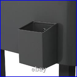 80QT Rectangular Plastic Box Iron Foot Tube Refrigeration and Insulation Cart