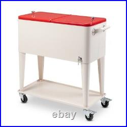 80Qt Red &White Box White Square Foot Tube With Drain Pipe Freezer Incubator