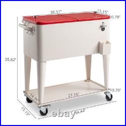 80Qt Red &White Box White Square Foot Tube With Drain Pipe Freezer Incubator
