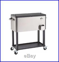 80 Qt. Cooler with Casters New, Free Shipping