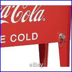 80-Quart Rolling Retro Coca-Cola Cooler