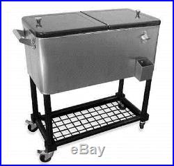 80-Quart Stainless Steel Cooler with Tray