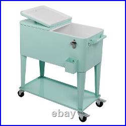 9184.538.5cm Rectangular Plastic Box Frozen Insulation Cart Mint Green