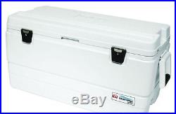 94 Qt. Marine Ultra White Ice Stainless Steel Lid Odor Resistant Chest Cooler