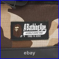A Bathing Ape Camouflage Soft Cooler In Beige With Branded Carabiner