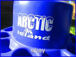 Artic Island Floating Cooler Blue Hard Plastic Discontinued River Boat Tubing