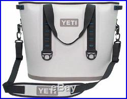 Authentic Yeti Hopper 20 Fog Gray / Tahoe Blue Cooler 100% Leak Proof Tough New