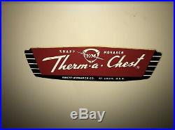 Awesome Vtg. Knapp Monarch Therma-Chest Metal Cooler! Retro Doesnt Get Cooler