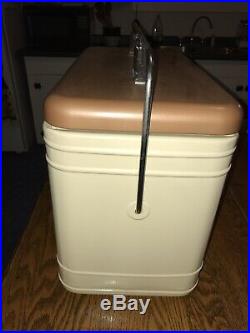 Awesome Vtg. Knapp Monarch Therma-Chest Metal Cooler! Retro Doesnt Get Cooler