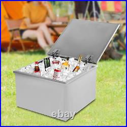 BBQ Island Drop In Ice Chest Stainless Steel Wine Cooler Bin 20L x 20W x 13H