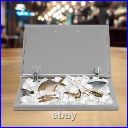 BBQ Island Drop in Ice Chest/Cooler With Cover Stainless Steel 20''Lx16''Wx13''H