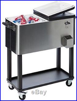 BRAND NEW TRINITY TXK-0802 Stainless Steel Cooler With Shelf