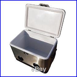 BREKX 54QT Stainless Steel Party Cooler with Bluetooth Speakers