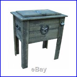 Beverage Cooler Ice Box Chest Patio Picnic Deck Insulated Rustic Large Party