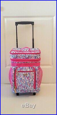 Brand New Lilly Pulitzer Rolling Travel Cooler Red Right Return Pattern