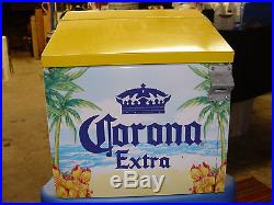 CORONA EXTRA ICE CHEST With BOTTLE OPENER AND GALVANIZED STEEL INSIDE- NICE