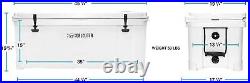 Calcutta 125 Liter Roto Molded Cooler With Wheel Kit (7 Day Ice) CCG2-125