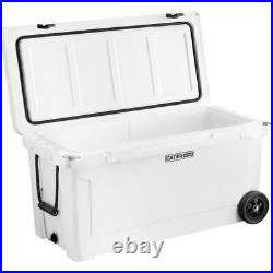 CaterGator CG100WHW White 100 Qt. Mobile Rotomolded Extreme Outdoor Cooler / Ice