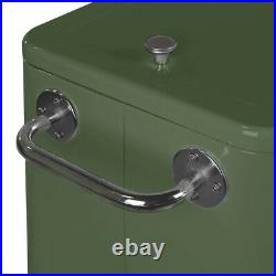 Clevr Retro 80Qt Quart Rolling Cooler Ice Chest Patio Outdoor Portable Green