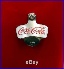 Coca Cola Cooler 80 Qt Includes Bottle Opener Cap Catcher Rolling Serving Cart