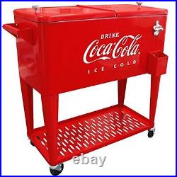 Coca-Cola Embossed Retro ICE COLD 80 qt. Cooler with Tray