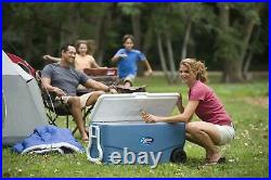 Coleman 100 QUART XTREME 5 Day Heavy-Duty Cooler With Wheels, Blue Free Ships