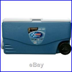 Coleman 100 Qt Xtreme Wheeled Cooler Camp Beach BBQ Party Travel Ice Chest BLUE