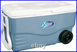 Coleman 100-Quart Xtreme 5-Day Heavy-Duty Cooler With Wheels, Blue