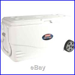 Coleman 100 qt Xtreme 5-Wheeled Cooler Outdoor Hiking Food Ice Box