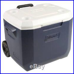 Coleman 50qt Insulated Cooler Wheeled Ice Chest 84 Cans Camping Picnic Party