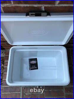 Coleman 6150 Steel-Belted Portable Cooler 54 Quart Silver, With Locking Latch