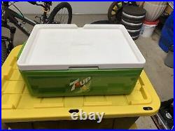 Coleman 6225 Party Stacker Cooler Vintage 24-Can Beer Soda 7 UP USA Preowned
