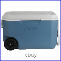 Coleman 62 Quart Xtreme 5 Day Heavy Duty Cooler with Wheels Blue