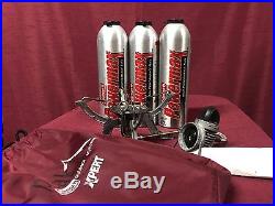 Coleman Max Xpert Stove with 3 full Powermax fuel canisters and storage bag