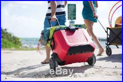 Coleman Rugged Wheeled Cooler 55Q Ice Chest For Camping Beach Hunting Beer Party