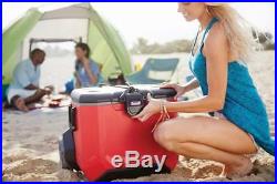 Coleman Rugged Wheeled Cooler 55Q Ice Chest For Camping Beach Hunting Beer Party