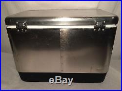 Coleman Stainless Steel Cooler Model 6150-6155 Camping Outdoor Ice Chest 54Qt