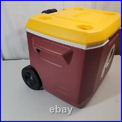 Coleman Washington Redskins Cooler With Wheels 60Qt 94 Cans 4 Days ICE