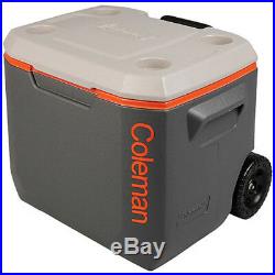 Coleman Xtreme 50 Qt Wheeled Cooler Storage Chest Portable Rolling Ice Box New