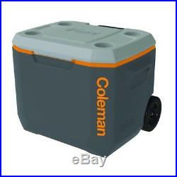 Coleman Xtreme 50 Qt Wheeled Cooler Storage Chest Portable Rolling Ice Box New