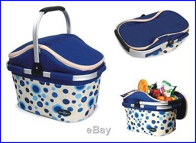 Collapsible Picnic Cooler Basket in Blue ID 31767