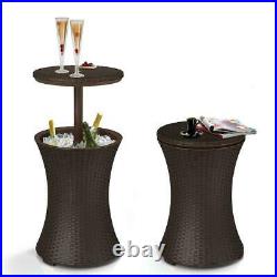 Cool Bar Cooler Table Patio Outdoor Furniture Bistro Piece Dining Pool BBQ