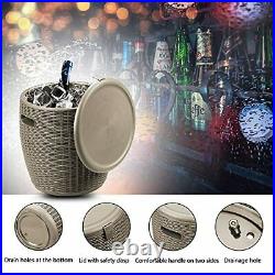 Cool Bar Outdoor Patio Tableallweather Cool Wicker Bar Table With Ice Bucket For